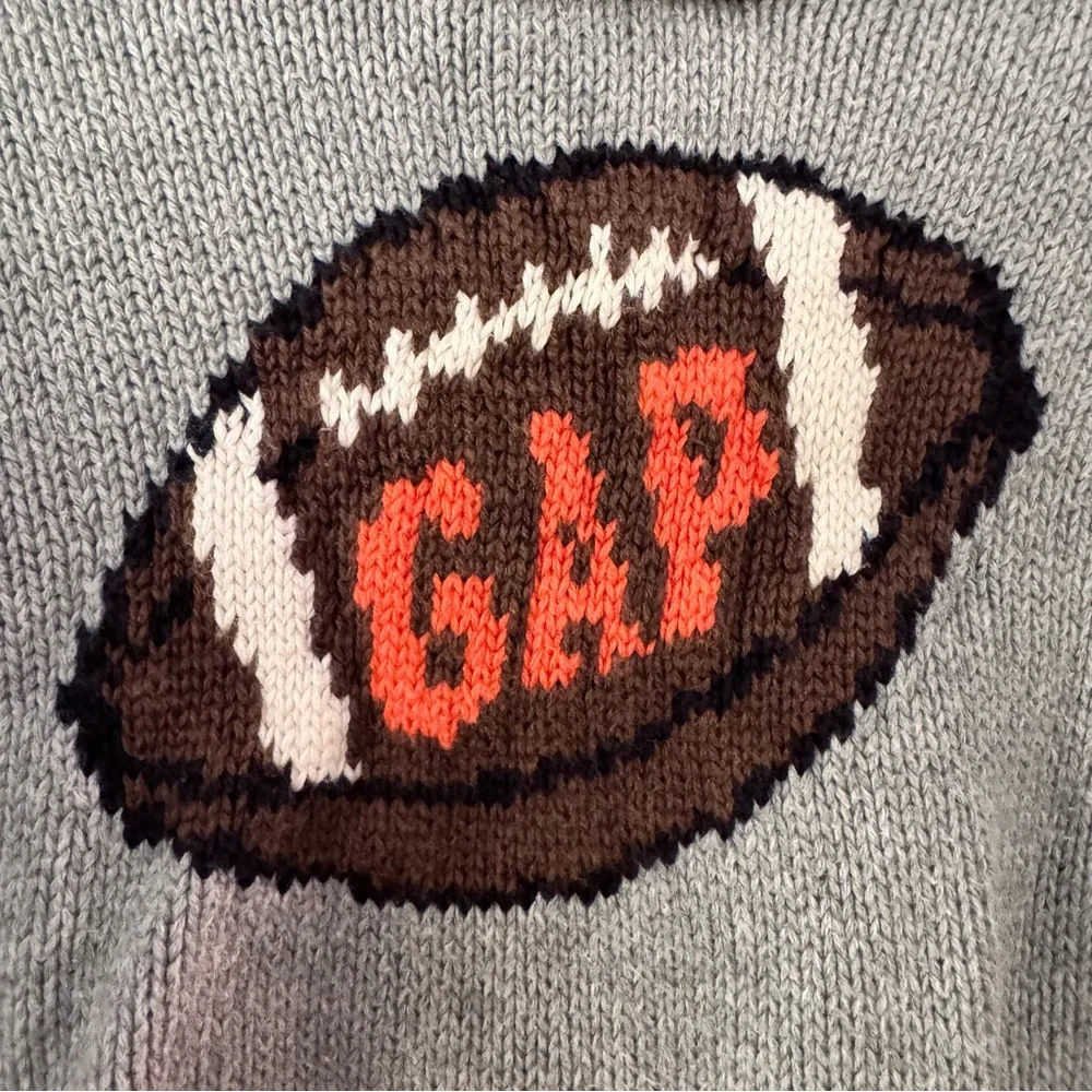 100% cotton vintage Gap football sweater (2006) size 2 toddler